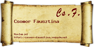 Csomor Fausztina névjegykártya